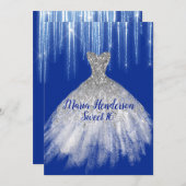 Glitzy Winter Gewonnen 16 Birthday Uitnodiging (Voorkant / Achterkant)