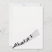 Glitzy Zwart Muzieknoten Verjaardag Kaart (Achterkant)