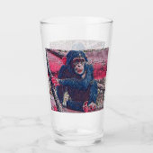 GlitzyAnimal_Chimpanzee_001 Glas (Voorkant)