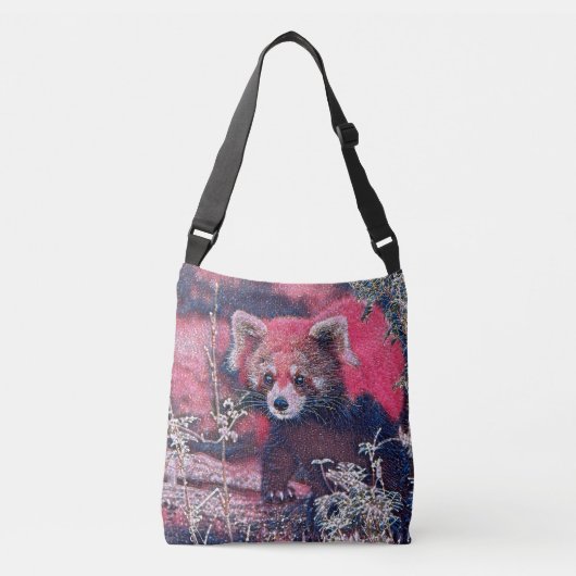 GlitzyAnimal_RedPanda_005 Crossbody Tas (Voorkant)