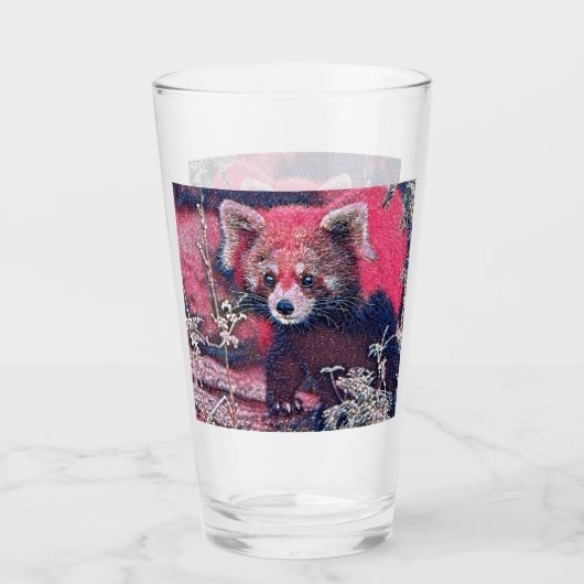 GlitzyAnimal_RedPanda_005 Glas (Voorkant)