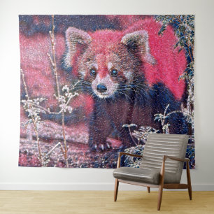GlitzyAnimal_RedPanda_005 Wandkleed