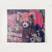 GlitzyAnimal_RedPanda_005 Wandkleed (Voorkant (horizontaal))