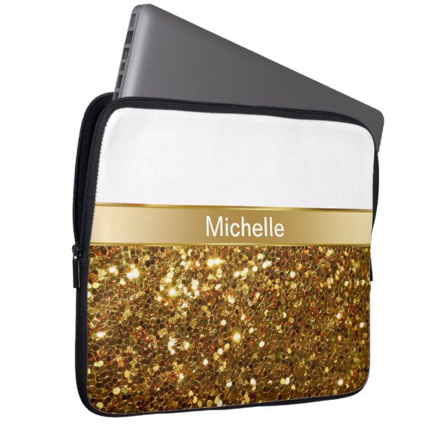 Glizty Monogram laptophoezen Laptop Sleeve (Voorkant Rechts)