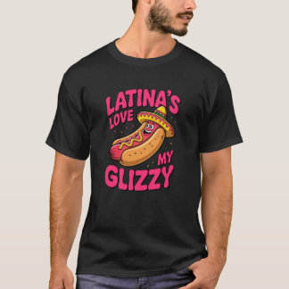 Glizzy Game Sterke Grappige Hot Dog Grafiek T-shirt