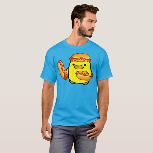 Glizzy Gladiator Duck Hotdog Meme T-shirt (Voorkant volledig)