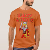 Glizzy Gladiator Hot Dog in Armor Suit Costume T-shirt (Voorkant)
