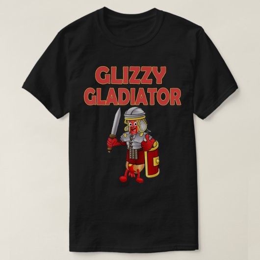 Glizzy Gladiator Hot Dog in Armor Suit Costume T-shirt (Design voorkant)