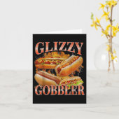 Glizzy Gobbler Funny Wiener Hot Dog Meme Bootleg G Kaart (Gele Bloem)