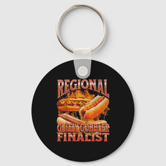 Glizzy Gobbler Grappige Wiener Hot Dog Meme Bootle Sleutelhanger (Voorkant)