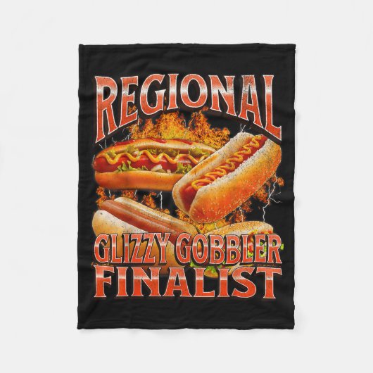 Glizzy Gobbler Grappige Wiener Hotdog Meme Bootleg Fleece Deken (Voorkant)