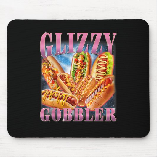 Glizzy Gobbler Meme Grappig Grappig Warme Hond Gli Muismat (Voorkant)