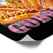 Glizzy Gobbler Meme Grappig Grappig Warme Hotdog G Poster (Hoek)