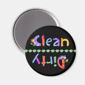Glo Kinder Clean Dirty Vaatwasser Magnet (Voorkant / Achterkant)
