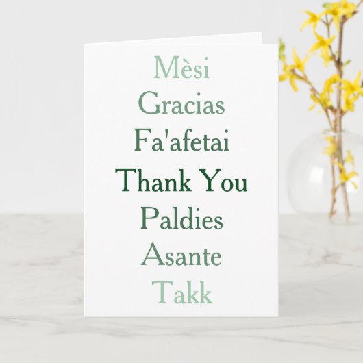 Globaal Bedankt | Groen Kaart (Gele Bloem)