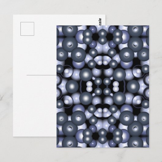 Globaal Concentrisch Cirkel Orbitale Abstracte Kun Briefkaart (Voorkant / Achterkant)