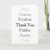 Globaal Dank Kaart (Voorkant)