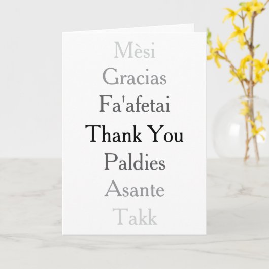 Globaal Dank Kaart (Gele Bloem)