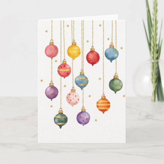 Globaal Kerstbal Kaart (Voorkant)