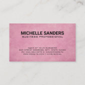 Globaal Tech-logo | Roze textuur achtergrond Visitekaartje (Achterkant)