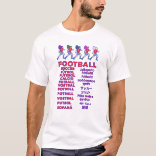Globaal Vrouwenvoetbal Meertalige Namen Sportfan T-shirt