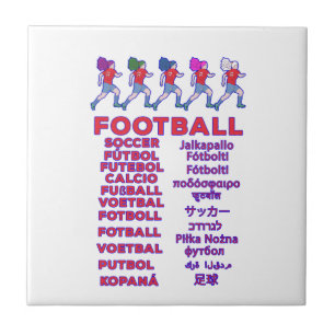 Globaal Vrouwenvoetbal Meertalige Namen Sportfan Tegeltje