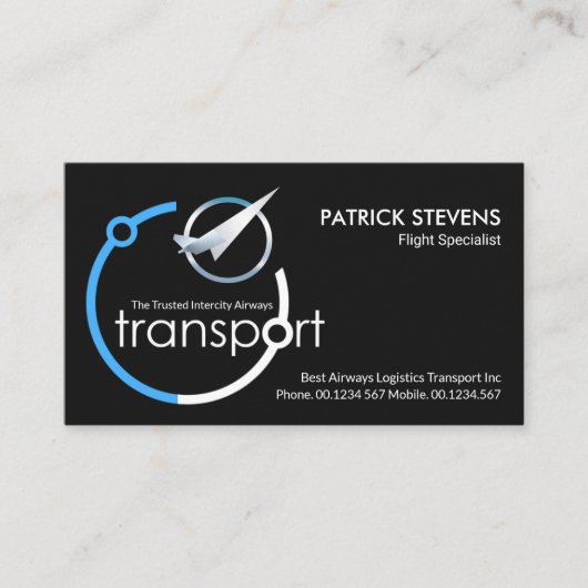 Global Airways Transport Satellite Aviation Visitekaartje (Voorkant)