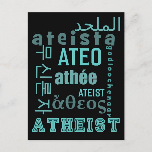 Global Atheists Briefkaart (Voorkant)