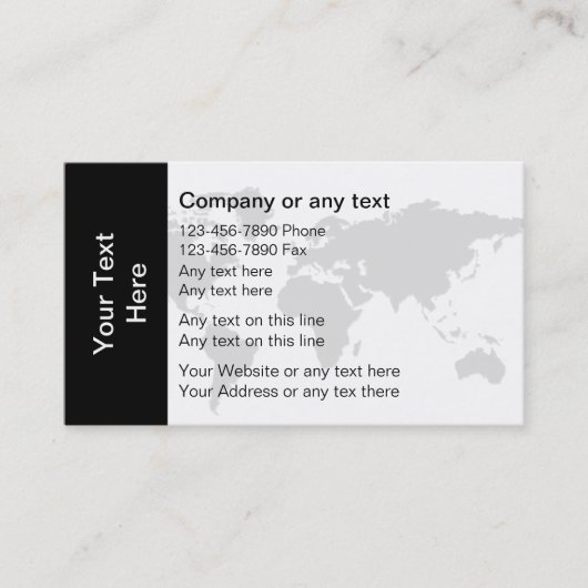 Global Business Card-template Visitekaartje (Voorkant)