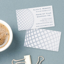 Global Business Consultant Blauw Grijs Wereldbol Visitekaartje