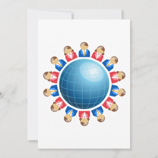 Global Business Mannen en Vrouwenuitnodigingen Kaart (Voorkant)