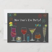 Global Cocktails Uitnodiging Eve nieuwjaar (Voorkant)