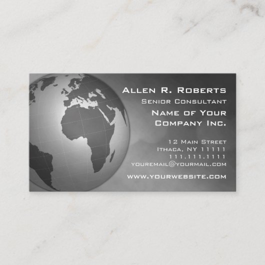 Global Corporate International Trading Company Visitekaartje (Voorkant)