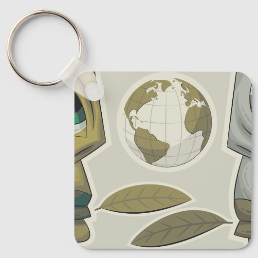 Global Creatures Earth wordt geconfronteerd met Sl Sleutelhanger (Voorkant)