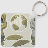 Global Creatures Earth wordt geconfronteerd met Sl Sleutelhanger (Achterkant)