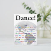 Global Dance - Dans in vele talen Briefkaart (Staand voorkant)