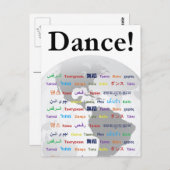 Global Dance - Dans in vele talen Briefkaart (Voorkant / Achterkant)