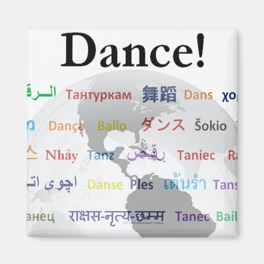 Global Dance - The Global Language Magneet (Voorkant)