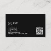 Global Digital Finger Touch QR-code Visitekaartje (Achterkant)