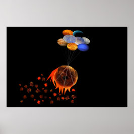 Global Fate Canvas Premium (glanzend) 60 x 40 inch Poster