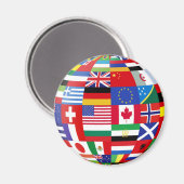 Global Flags Fridge Magnet (Voorkant / Achterkant)