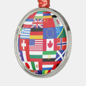 Global Flags Keepslag Ornament (Links)