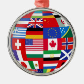 Global Flags Keepslag Ornament (Voorkant)