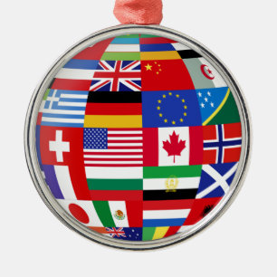 Global Flags Keepslag Ornament