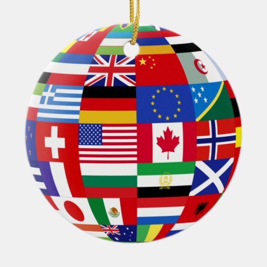 Global Flags Keepslag Ornament (Voorkant)