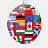 Global Flags Keepslag Ornament (Links)