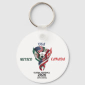 Global Football 2026 Keychain| Mexico USA Canada Sleutelhanger (Voorkant)