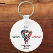 Global Football 2026 Keychain| Mexico USA Canada  Sleutelhanger (Achterkant)