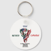 Global Football 2026 Keychain| Mexico USA Canada  Sleutelhanger (Achterkant)