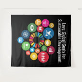Global Goals Poster zinvolle gepersonaliseerde ges Wandkleed (Voorkant (horizontaal))